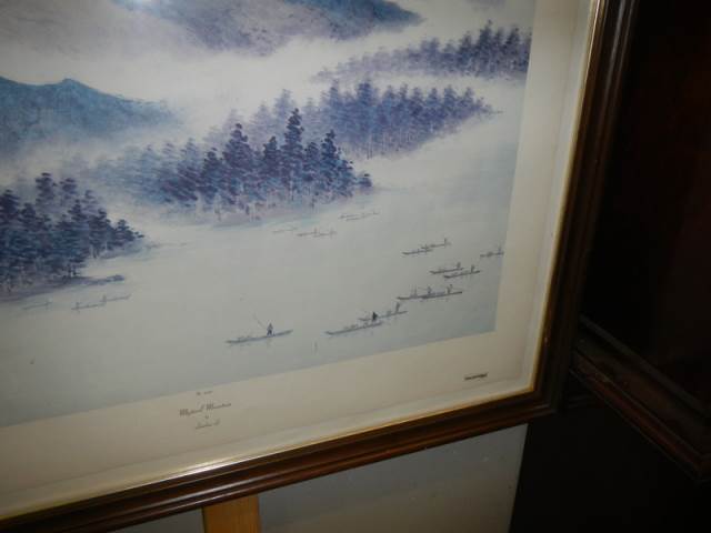 A framed and glazed fishing boat study - No. 1639, Mystical Mountains by Linchia Li. COLLECT ONLY. - Image 4 of 7