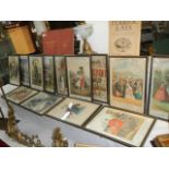 Approximately 13 framed and glazed advertisements, posters etc., COLLECT ONLY.