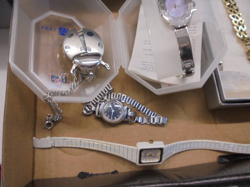 Eight ladies wrist watches and a pendant watch. - Image 4 of 4