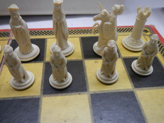 A chess set complete with board. - Image 3 of 5