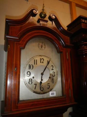 A good early 20th century small sized Grandfather clock, COLLECT ONLY. - Image 4 of 5