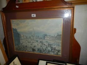 A large framed and glazed print entitled 'Boston May Sheep Fair', COLLECT ONLY.