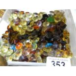 A good lot of coloured glass chandelier buttons, COLLECT ONLY.