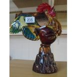 A heavy Murano style glass cockerel.