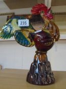 A heavy Murano style glass cockerel.