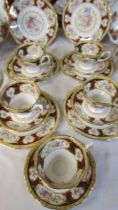 Sixteen pieces of Royal Albert 'Lady Hamilton' pattern tea ware, COLLECT ONLY.