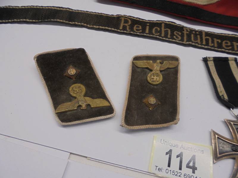 German badges and bands including Iron Cross 2nd class, SS armband, SS skull pin etc., - Image 3 of 10