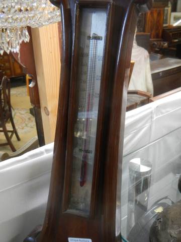 A late Victorian mahogany barometer, COLLECT ONLY. - Image 3 of 3