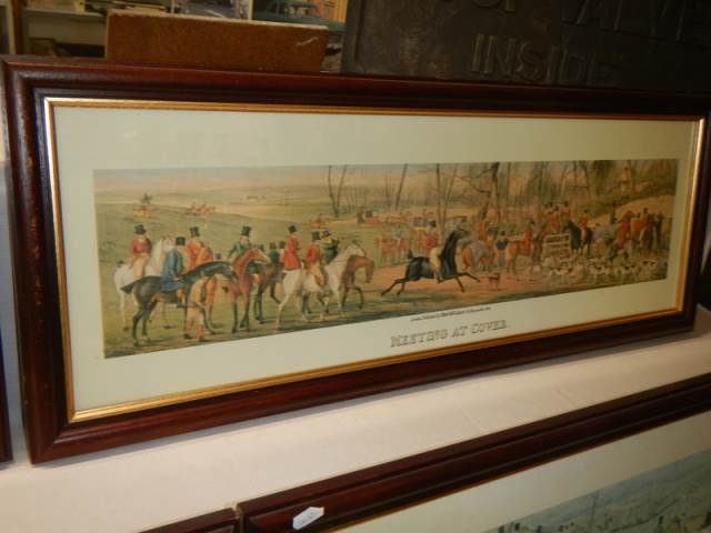 A framed and glazed good set of four hunting scenes. COLLECT ONLY. - Image 4 of 9