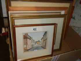 Seven assorted watercolours and oil paintings, COLLECT ONLY.
