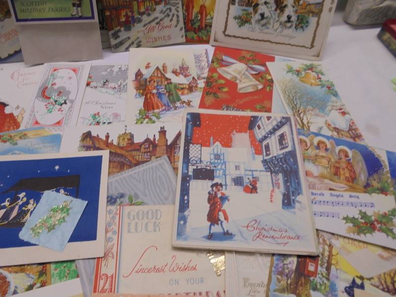 A quantity of vintage greeting cards including Christmas and 21st Birthday. - Image 5 of 8
