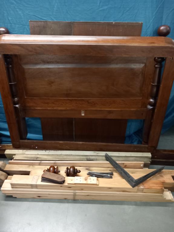 A Victorian mahogany half tester bed - Image 2 of 8