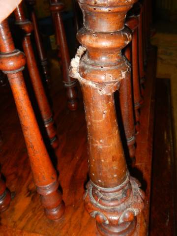 A Victorian burr walnut canterbury-whatnot in need of restoration, COLLECT ONLY. - Image 5 of 6