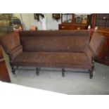 A late Victorian 'Knoll' end sofa, COLLECT ONLY.
