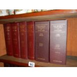 Six Volumes of Halsbury's Statutes of England third edition.