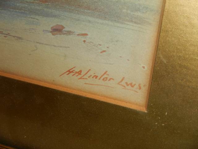 A framed and glazed Egyptian scene in water-colour and an unframed similar scene, COLLECT ONLY. - Image 3 of 5