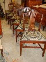 A good set of six mahogany dining chairs with drop in seats. COLLECT ONLY.