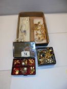 A mixed lot of costume jewellery including necklaces, earrings, pendants etc.,