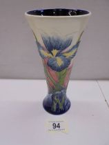 An Old Tupton ware hand painted iris vase.