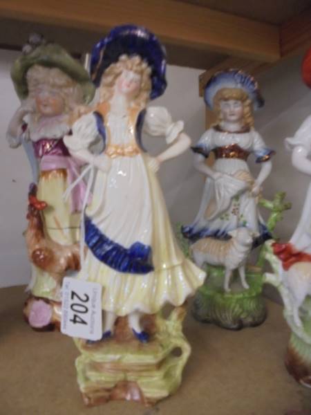 Six 19th century ceramic figures including two pairs. - Image 4 of 7