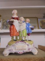 A Yardley's Old English Lavendar advertising figure group.