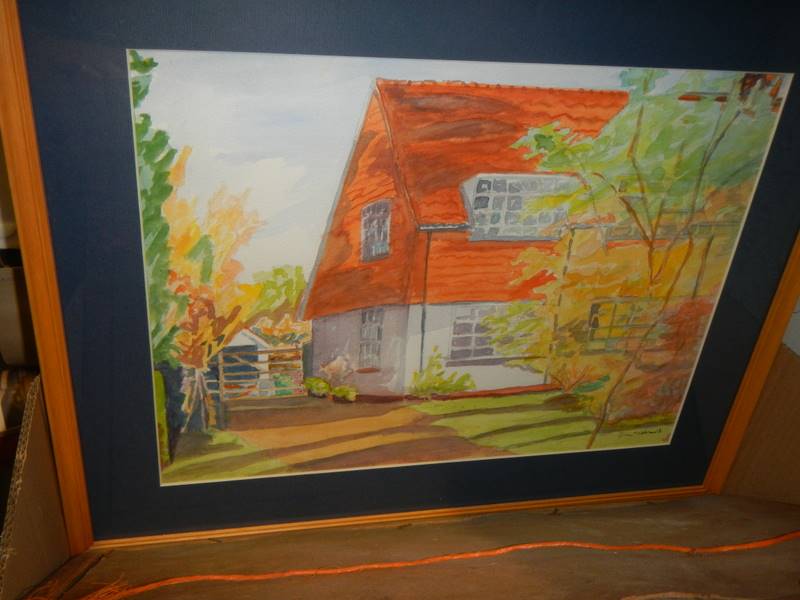 Seven assorted watercolours and oil paintings, COLLECT ONLY. - Image 7 of 7