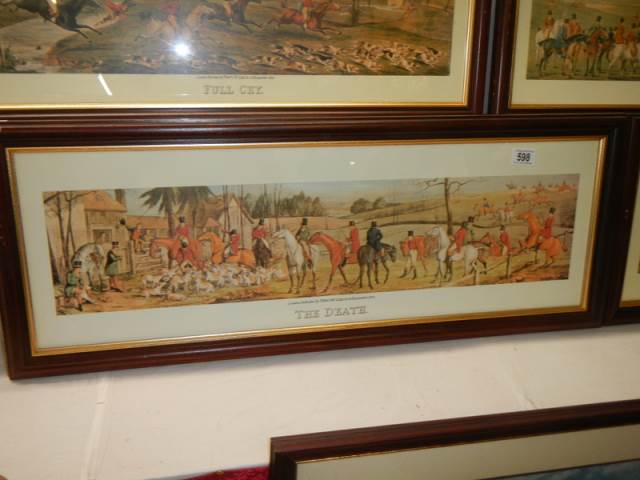 A framed and glazed good set of four hunting scenes. COLLECT ONLY. - Image 2 of 9