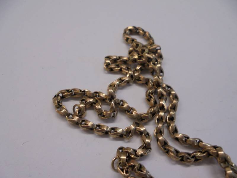 A 9ct gold locket on a 9ct gold chain, 15.8 grams. - Image 3 of 3