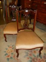 A pair of Edwardian nursing chairs, COLLECT ONLY.