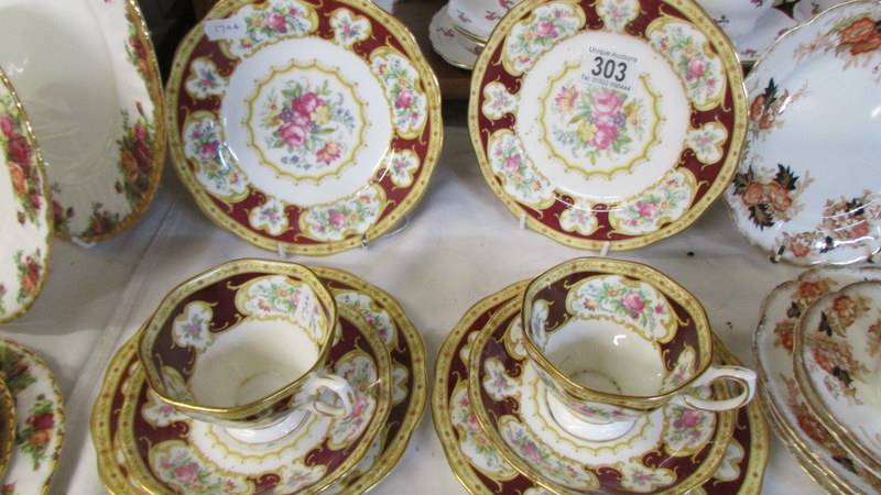 Sixteen pieces of Royal Albert 'Lady Hamilton' pattern tea ware, COLLECT ONLY. - Image 2 of 3