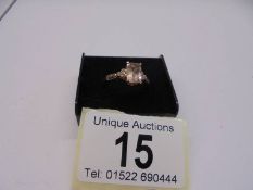 A 14ct yellow gold morganite and diamond ring, size M half, 2.75 grams.