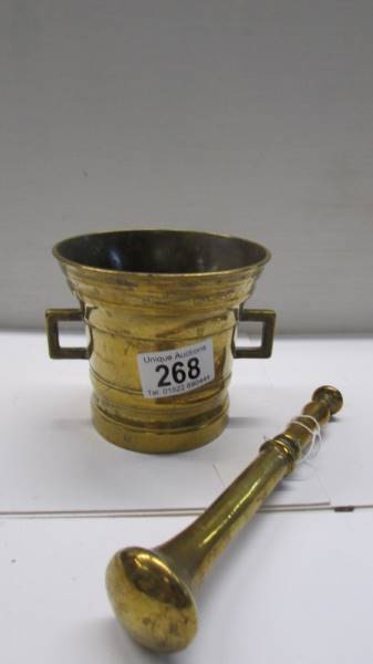 A brass pestle and mortar stamped 1825. - Image 3 of 3