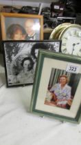 A framed and glazed signed photo of Vera Lynn and 2 of Cleo Lane and Johnny Dankworth, COLLECT ONLY.