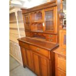 A good late Victorian mahogany two door dresser, COLLECT ONLY.