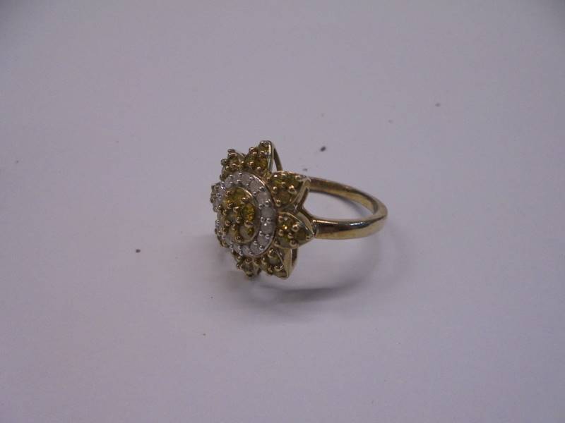 A yellow gold champagne ring, size N, 4 grams. - Image 3 of 3