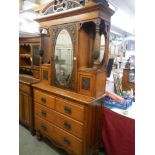 A good late Victorian mahogany drawer base dresser, COLLECT ONLY.