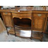 A good Edwardian inlaid sideboard, COLLECT ONLY.