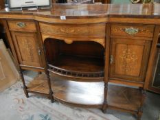 A good Edwardian inlaid sideboard, COLLECT ONLY.