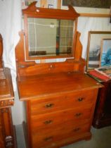 A good Satin Walnut dressing table, COLLECT ONLY.