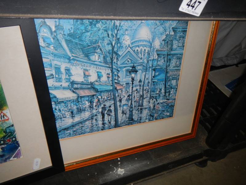 Four framed and glazed French prints. COLLECT ONLY. - Image 4 of 4