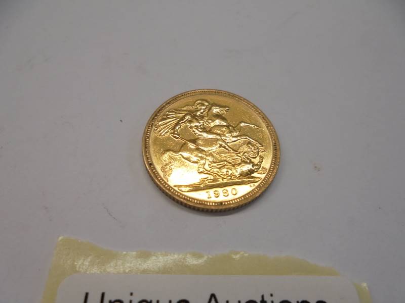 A 1980 Queen Elizabeth II full gold sovereign. - Image 3 of 3