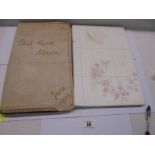 An album of approximately 150 early 20C postcards and a scrap book mainly relating to the Bronte's.