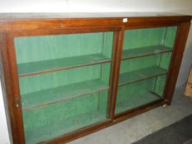 A good glazed sliding door book case, COLLECT ONLY.