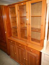 A pine glazed top dresser, COLLECT ONLY.