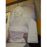 A Marylin Monroe 'Some Like it Hot' print on canvas, COLLECT ONLY.