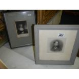 Two early 20th century framed and glazed engravings. COLLECT ONLY.