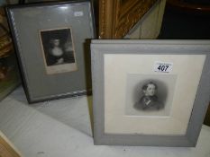 Two early 20th century framed and glazed engravings. COLLECT ONLY.