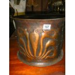 A good arts and crafts copper jardiniere, 40 cm diameter, COLLECT ONLY.