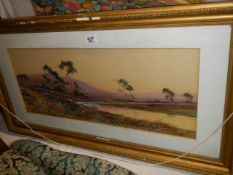 A gilt framed and glazed rural watercolour signed Donald Graham, COLLECT ONLY.