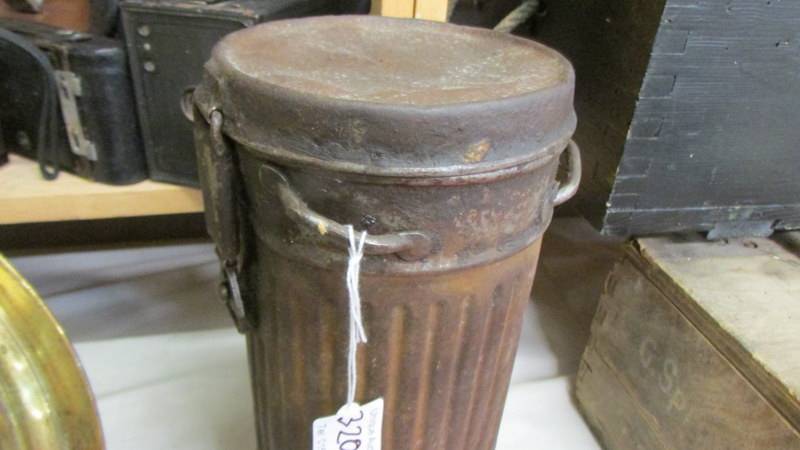 A WW2 German gas mask case. - Image 2 of 2